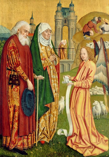 St. Anne and St. Joachim visited by an angel